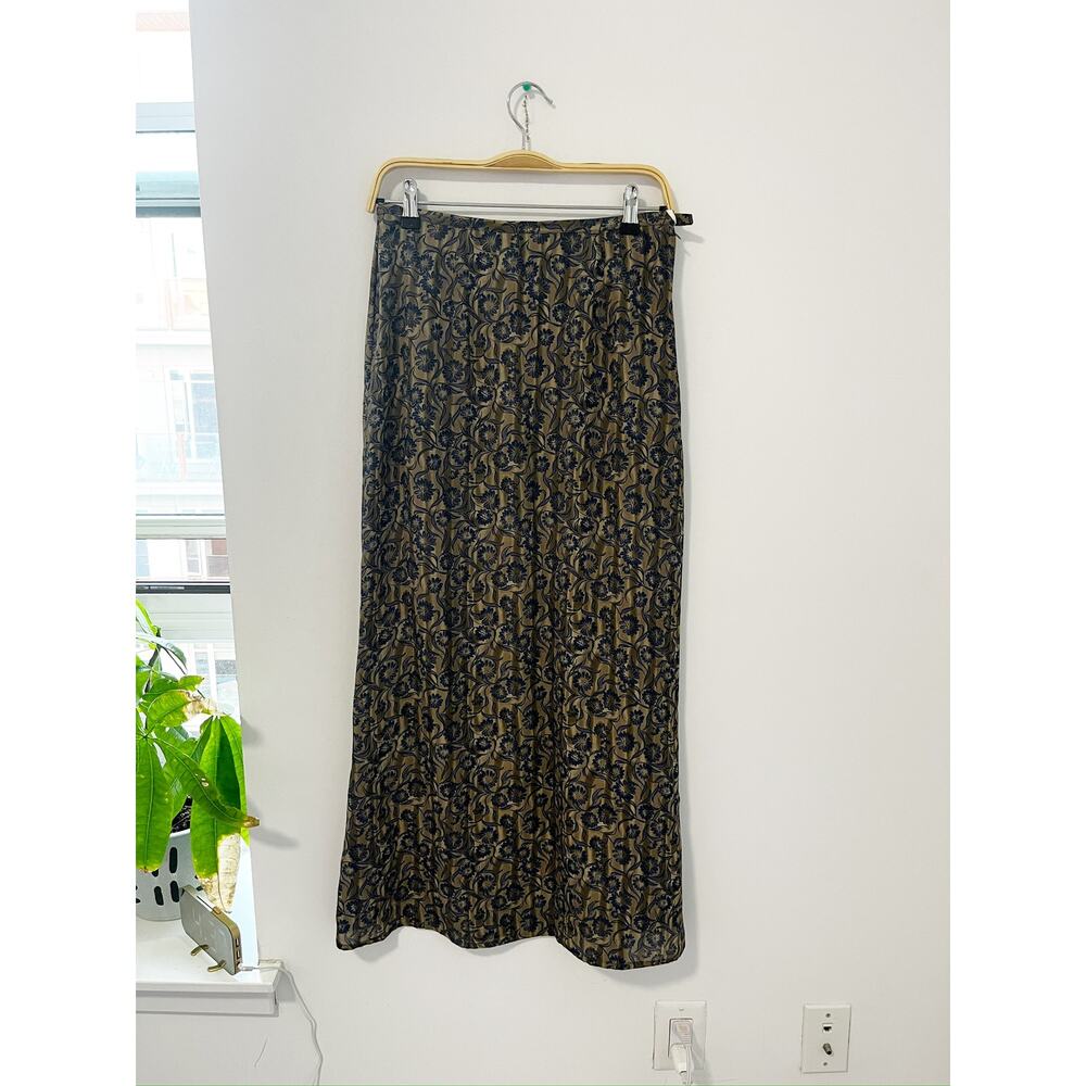 Vintage Jonathan Martin Gray & Purple Maxi Skirt Size 9
